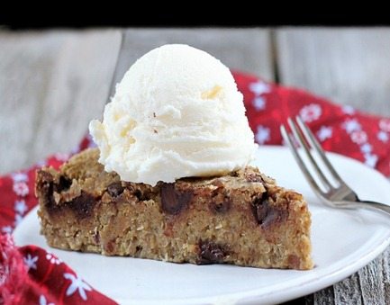 healthy chocolate chip cookie pie