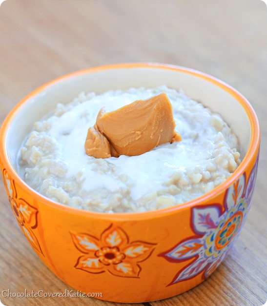 Peanut Butter Rice Pudding healthy comfort food!