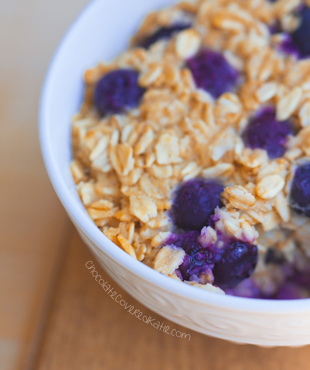 blueberry baked oatmeal mug