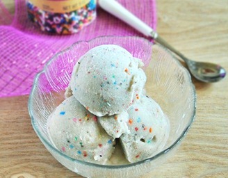 healthy cake batter ice cream