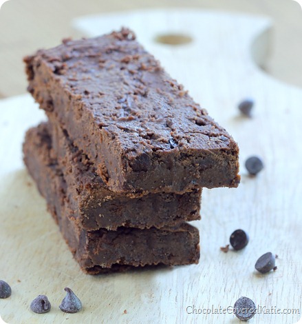Avoid the unhealthy processed ingredients & sugars by making your own healthy chocolate protein bars at home. YOU get to control what ingredients go in. Recipe here: http://chocolatecoveredkatie.com/2013/10/08/fudge-brownie-chocolate-protein-bars/