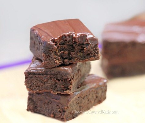 Healthy Chocolate Fudge Zucchini Brownies